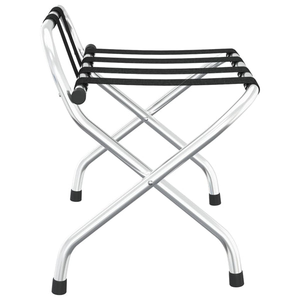 Gepäckträger mit Rückenlehne Silber 56 x 39 x 52 cm
