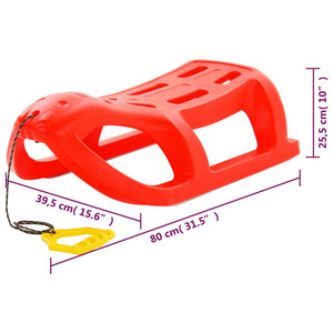 Roter Schneeschlitten 80cm