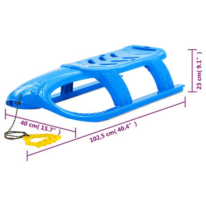 Blauer Kinderschlitten 102,5 cm