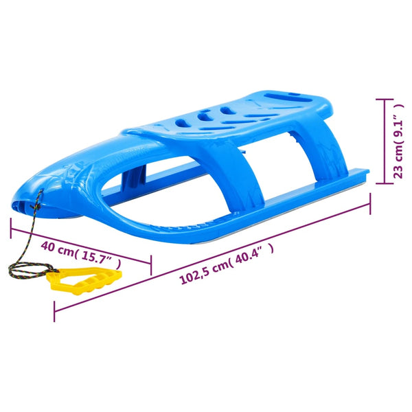 Blauer Kinderschlitten 102,5 cm