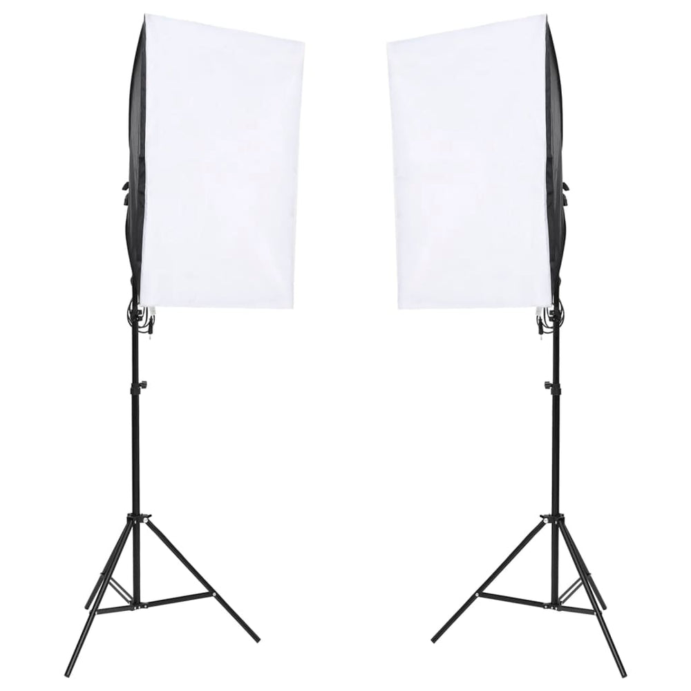 Fotostudio-Set mit Leuchten und Hintergrund