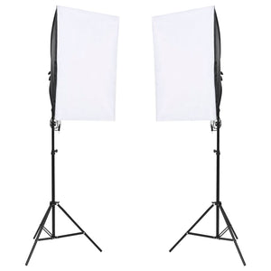 Fotostudio-Set mit Leuchten, Hintergrund und Reflektor
