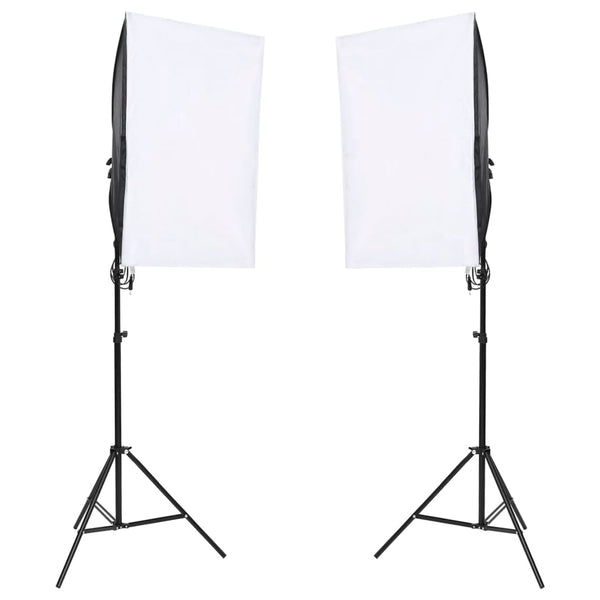 Fotostudio-Set mit Leuchten, Hintergrund und Reflektor