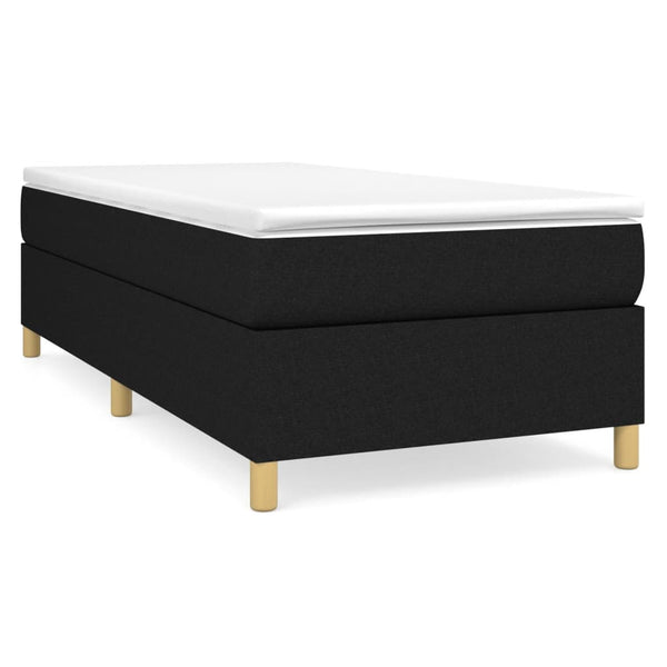 Lit coffre tapissier avec matelas vidaXL Noir 80x200 cm Tissu