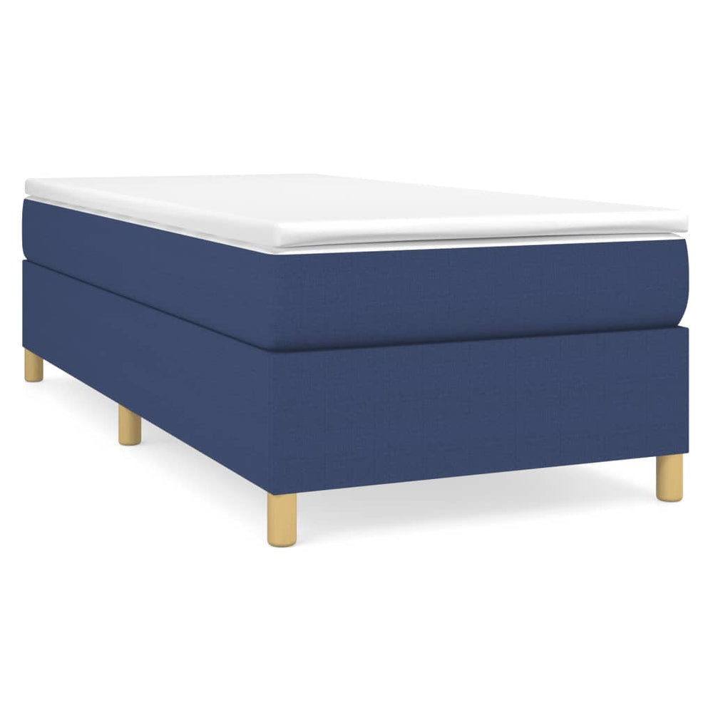 vidaXL Lit boxspring avec matelas bleu 80x200 cm Tissu