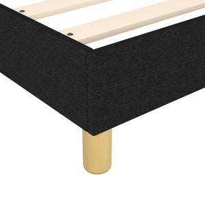 vidaXL Lit tapissier avec matelas Noir 90x200 cm Tissu