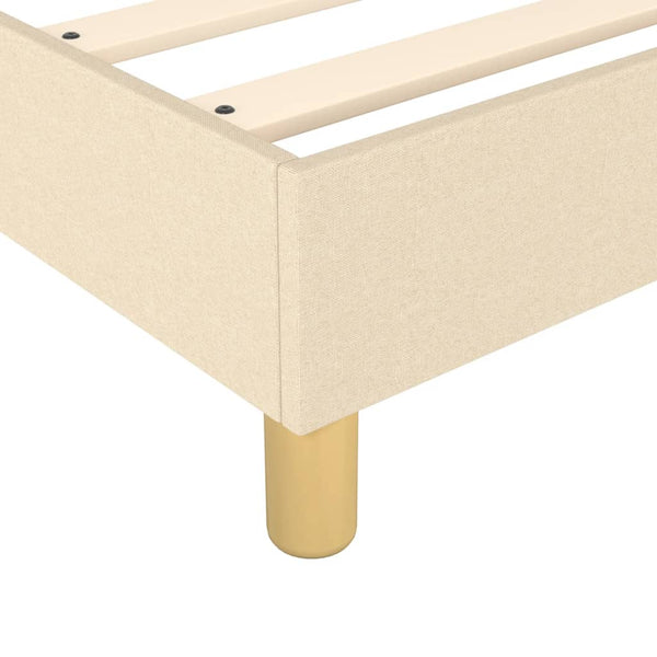 Boxspringbett mit Matratze Creme 120x200 cm Stoff