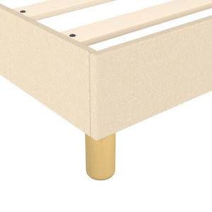 vidaXL Divan Bed with Mattress Cream 140x190 cm Fabric