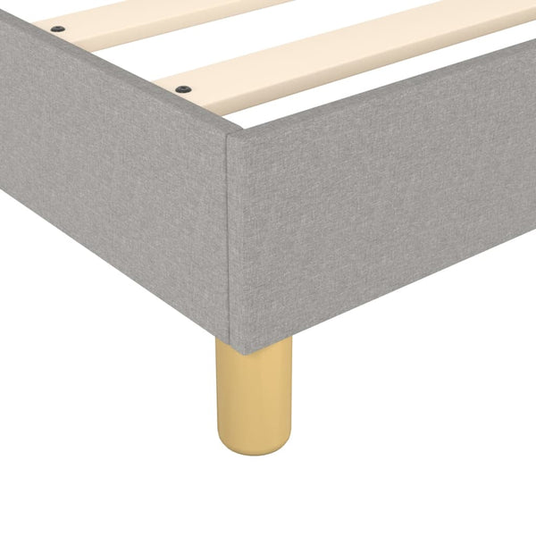 vidaXL Box Spring Bed with Mattress Light Gray 140x200 cm Fabric