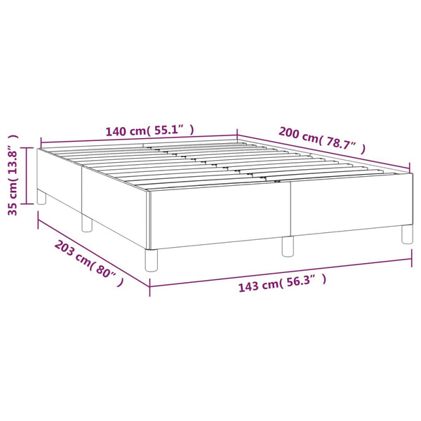 vidaXL Box Spring Bed with Mattress Light Gray 140x200 cm Fabric