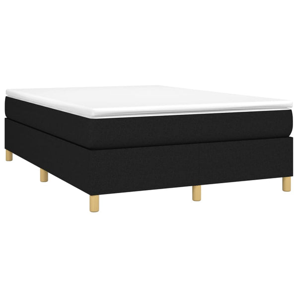 vidaXL Lit coffre avec matelas Noir 140x200 cm Tissu