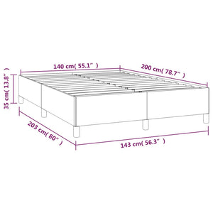 vidaXL Lit coffre avec matelas Noir 140x200 cm Tissu