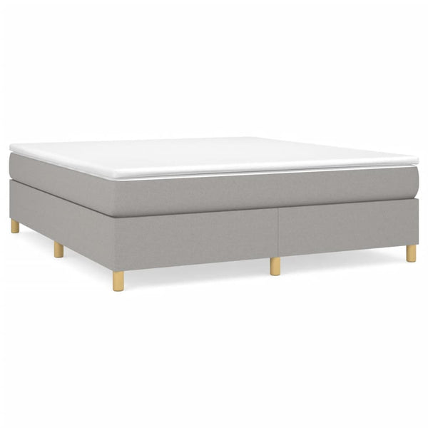 vidaXL Lit tapissier avec matelas Gris clair 160x200 cm Tissu