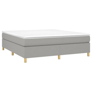 vidaXL Lit tapissier avec matelas Gris clair 160x200 cm Tissu