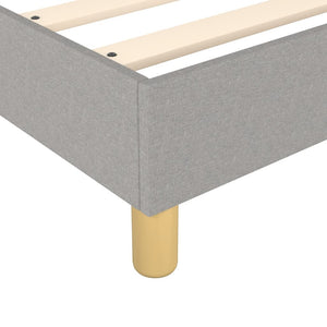vidaXL Lit tapissier avec matelas Gris clair 160x200 cm Tissu