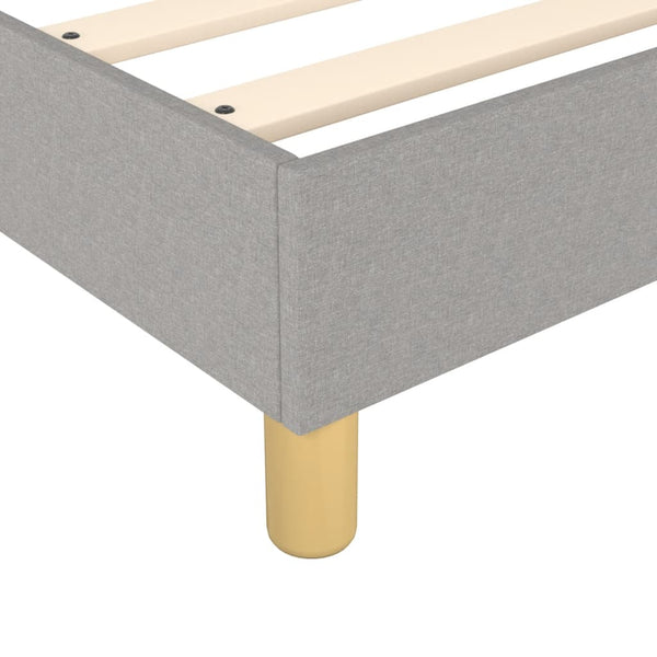 vidaXL Lit tapissier avec matelas Gris clair 160x200 cm Tissu
