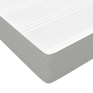 vidaXL Lit tapissier avec matelas Gris clair 160x200 cm Tissu