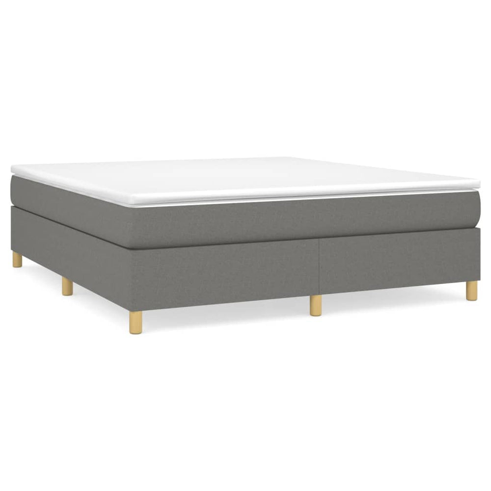 vidaXL Lit coffre avec matelas Gris foncé 160x200 cm Tissu