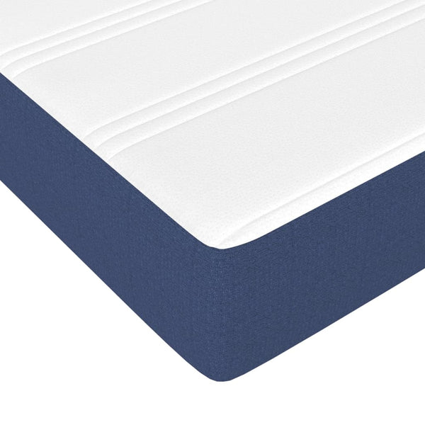 vidaXL Lit continental avec matelas bleu 160x200 cm Tissu