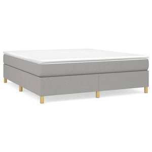 vidaXL Lit coffre avec matelas Gris clair 180x200 cm Tissu