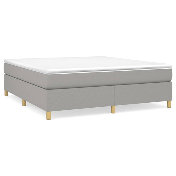 vidaXL Lit coffre avec matelas Gris clair 180x200 cm Tissu