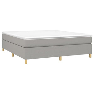 vidaXL Lit coffre avec matelas Gris clair 180x200 cm Tissu