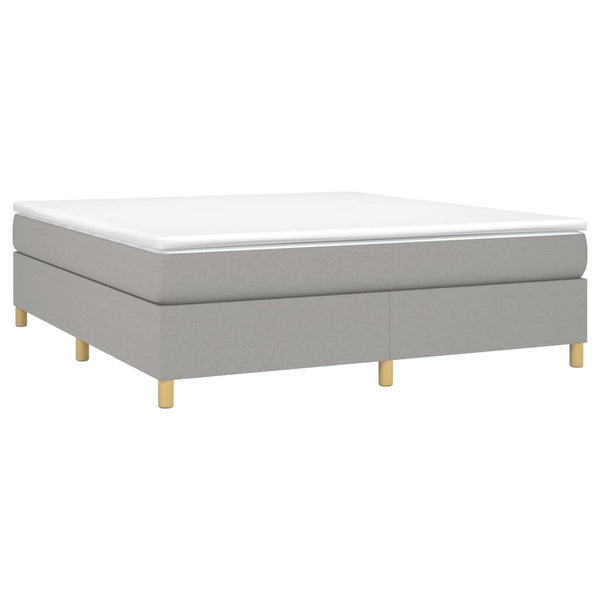 vidaXL Lit coffre avec matelas Gris clair 180x200 cm Tissu