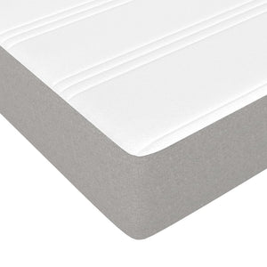 vidaXL Lit coffre avec matelas Gris clair 180x200 cm Tissu