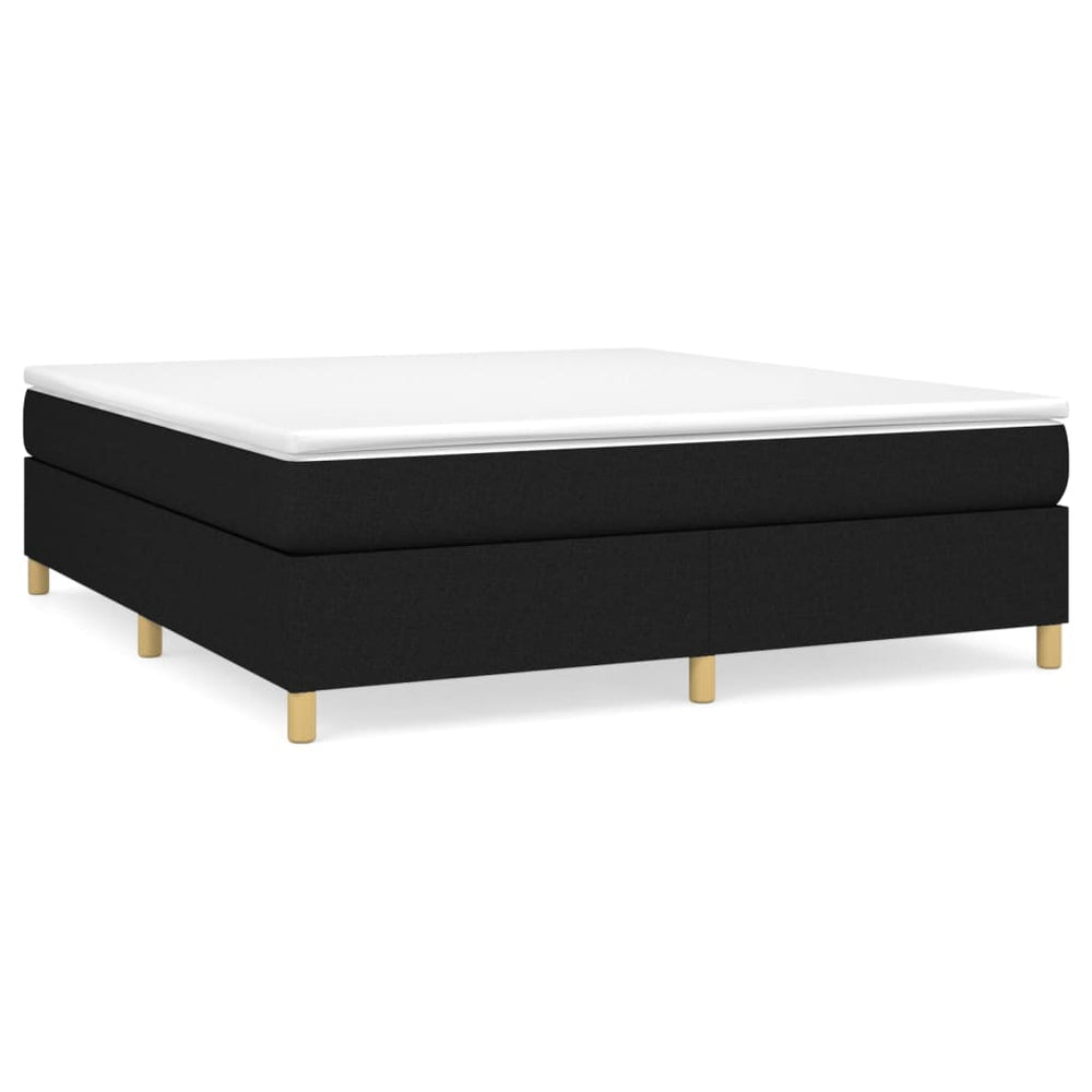 vidaXL Lit coffre avec matelas Tissu Noir 180x200 cm