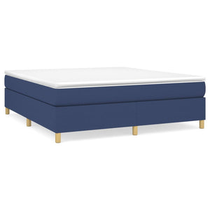 vidaXL Lit coffre avec matelas Bleu 180x200 cm Tissu