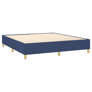 vidaXL Lit coffre avec matelas Bleu 180x200 cm Tissu