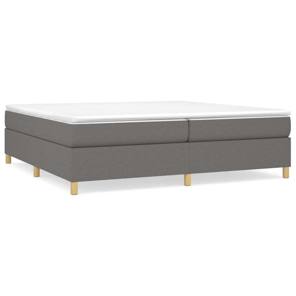 vidaXL Lit coffre avec matelas Gris foncé 200x200 cm Tissu