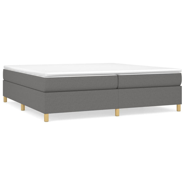 vidaXL Lit coffre avec matelas Gris foncé 200x200 cm Tissu