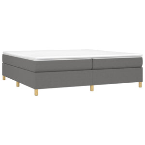 vidaXL Lit coffre avec matelas Gris foncé 200x200 cm Tissu