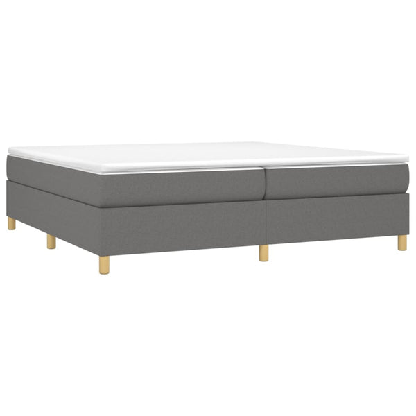 vidaXL Lit coffre avec matelas Gris foncé 200x200 cm Tissu