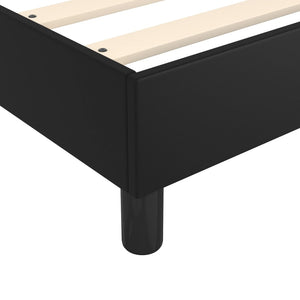 vidaXL Lit boxspring avec matelas Noir 80x200 cm Similicuir