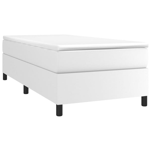vidaXL Lit coffre avec matelas blanc 80x200 cm similicuir