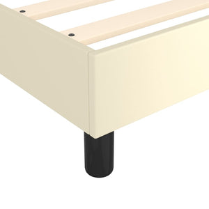Lit avec sommier tapissier et matelas vidaXL Crème 90x190 cm Similicuir