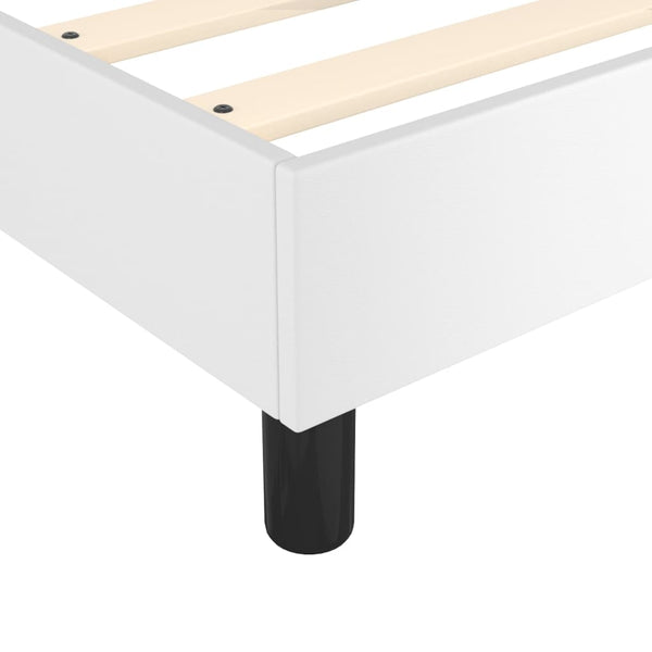 vidaXL Lit coffre avec matelas Blanc 90x200 cm Cuir synthétique