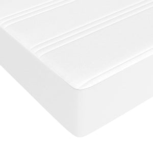 vidaXL Lit coffre avec matelas Blanc 90x200 cm Cuir synthétique