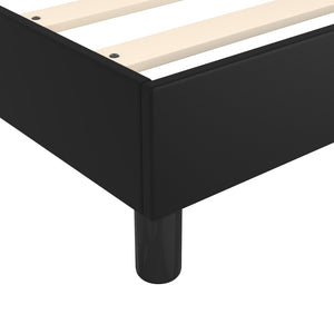 vidaXL Lit tapissier avec matelas Noir 100x200 cm Similicuir