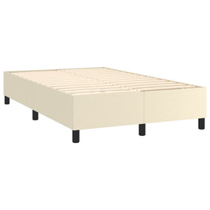 Boxspringbett mit Matratze Creme 120x200 cm Kunstleder