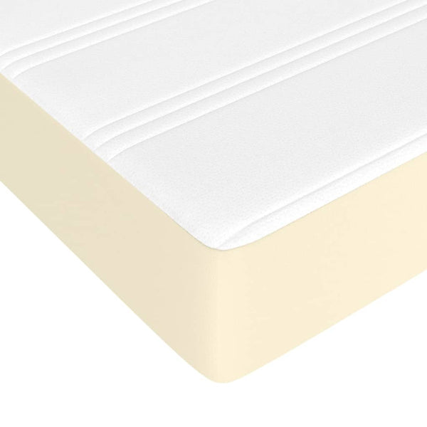 Boxspringbett mit Matratze Creme 120x200 cm Kunstleder