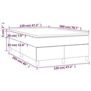 Boxspringbett mit Matratze Creme 120x200 cm Kunstleder