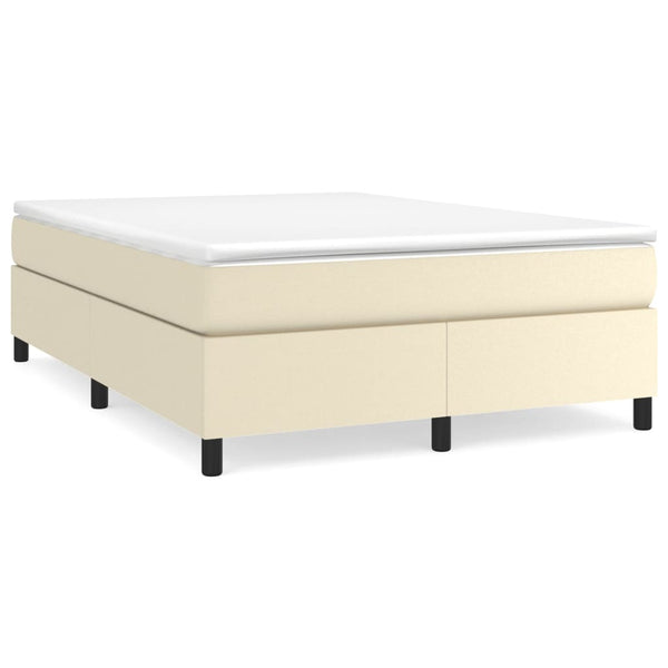 vidaXL Lit coffre avec matelas crème 140x200 cm similicuir