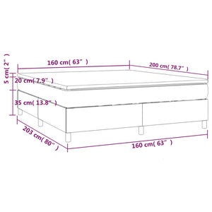Boxspringbett mit Matratze Schwarz 160x200 cm Kunstleder