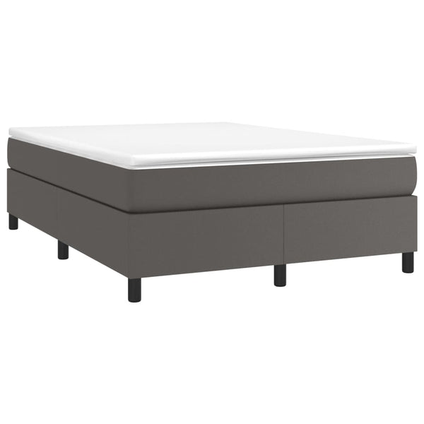 vidaXL Lit coffre avec matelas, gris 160x200 cm, similicuir