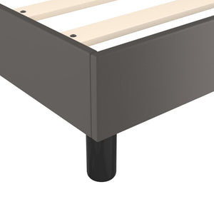 vidaXL Lit coffre avec matelas, gris 160x200 cm, similicuir
