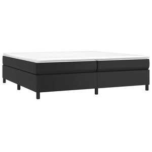 vidaXL Lit avec sommier tapissier et matelas Noir 200x200 cm Similicuir
