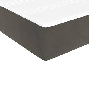 vidaXL Lit coffre avec matelas Gris foncé 80x200 cm Velours